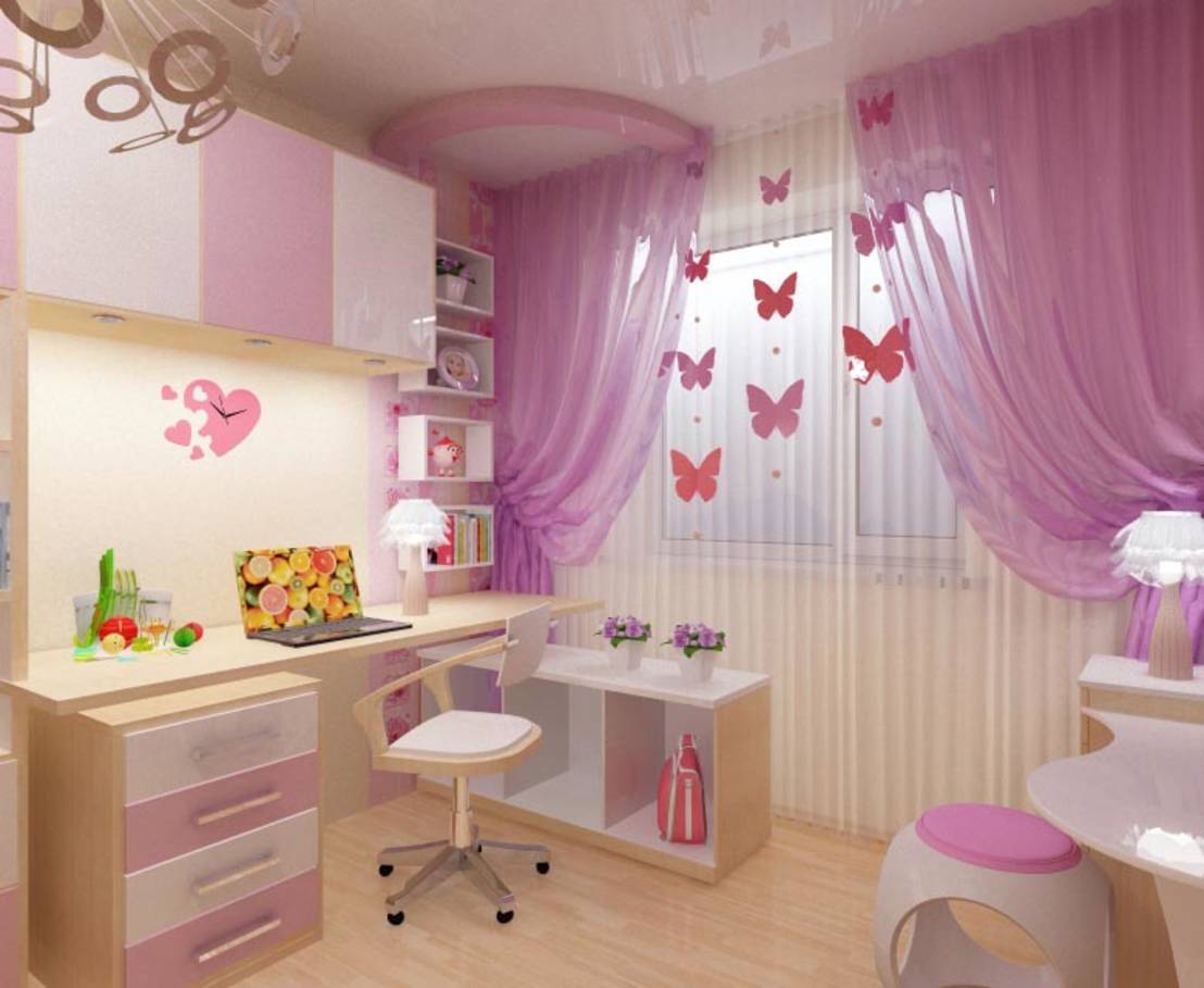 Шторы в детскую комнату для девочки: Не обязательно розовые!